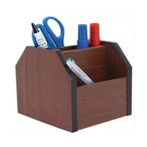 Wooden Desk Organizer Pen Stand