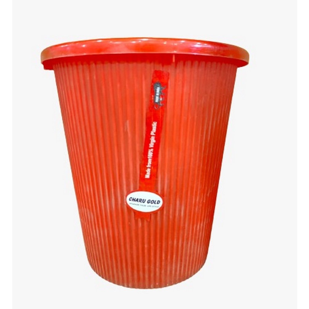 Dustbin Simple bucket shape (red color)Charugold OfficeDel