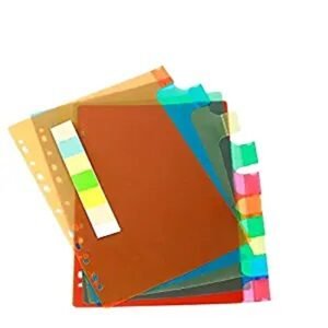 Separators for Box Files, Lever Arch Files, Binders – A4 Size (Pack of 10)