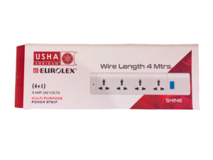 USHA - (4+1) 6Amp, 240 Volts Multi-purpose Power Strip Extension Board- SHINE