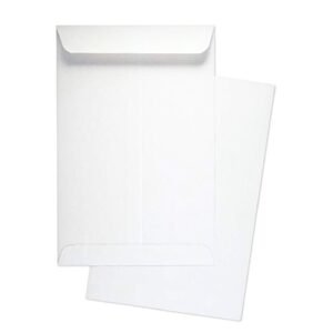 White Envelopes 12*10(A-4)-100gsm-Plain (Non laminated)-Pack of 50