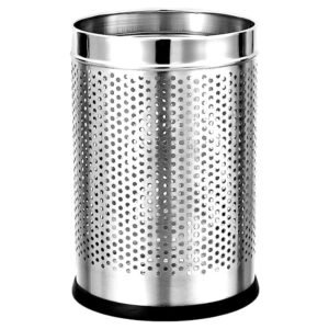 Dustbin Stainless Steel Perforated Round 7*10- (width 7 & height 10 inches)