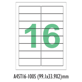 Desmat A4 Size Label Paper Sheets (Sticker)-A4ST16-(16 label per sheet & 100 Sheets)