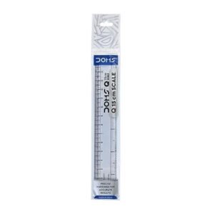 Doms Q Series 15cm Transparent Scale | Precise Marking For Accurate Results | Durable & Strong Plastic Prevents Breakage