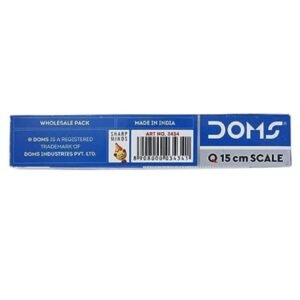 Doms Q Series 15cm Transparent Scale | Precise Marking For Accurate Results | Durable & Strong Plastic Prevents Breakage