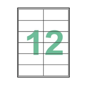 Desmat A4 Size Label Paper Sheets (Sticker)-A4ST12-(12 label per sheet & 100 Sheets)