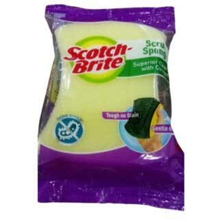 Scotch-Brite Scrub Sponge Ideal for dishwash liquid ( 8cm X 5cm)