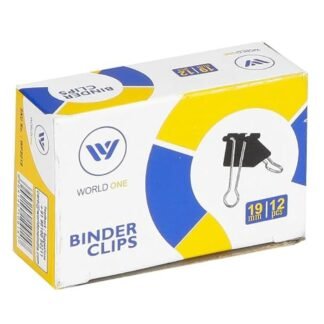 Worldone Binder Clip-Size 19mm (L)-(12Pcs)-Code WPS019