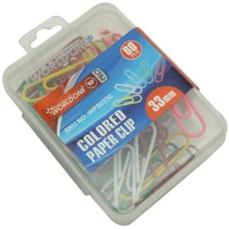 Worldone Coloured Paper Clips-33mm-60pcs-WPS033C