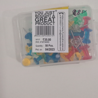 Worldone Coloured Tranzy Push Pins-50pcs-WPS080T