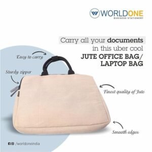 Worldone-DC 279-Jute Office Bag / Handbag for Working Professionals-Size 28*33