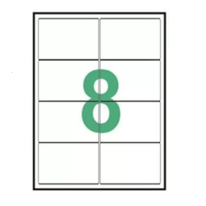 Desmat label sheets A4 size label sheets (sticker)-A4ST8-(8 label per sheet & 100 Sheets)