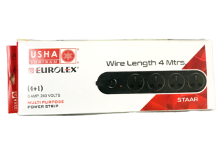 USHA - (4+1) 6Amp, 240 Volts Multi-purpose Power Strip Extension Board- STAAR