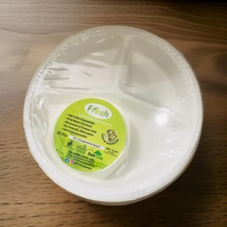 Disposable Plate- Size large 10"- 3cp round-premium quality-pack 25 pcs