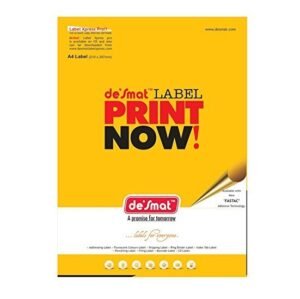 Desmat label sheets A4 size label sheets (sticker)-A4ST1-(1 label per sheet & 100 Sheets)