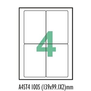 Desmat label sheets A4 size label sheets (sticker)-A4ST4-(4 label per sheet & 100 Sheets)