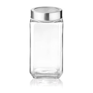 Treo By Milton Cube Storage Glass Jar-1L