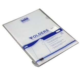 L folder-Solo LF101 Clear Holder A4 - Transparent White (Pack of 20)-22*31cm