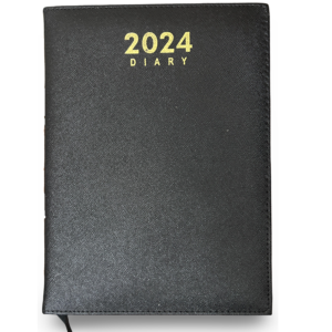 Diary- Soft Rexine cover-Black (2024)