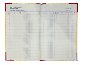 Shipra Attendance Register Plain-19*32 cm-65gsm-110pg (2Q)