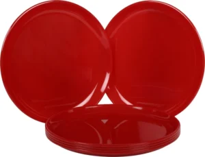 Dreamz Round Plastic Microwave Safe Quarter Plate (Set of 6)